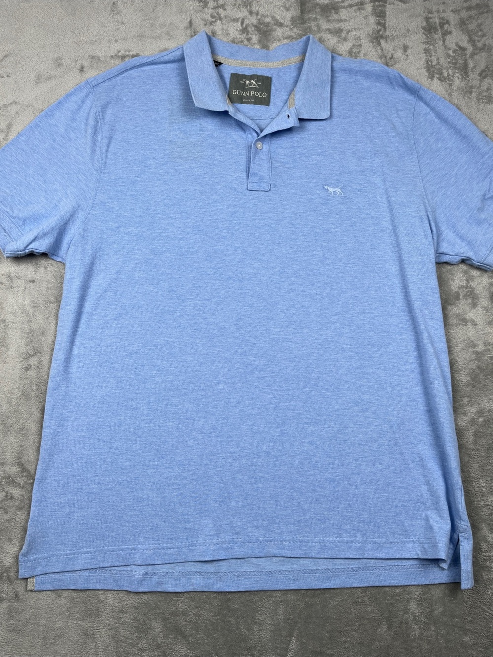 NEW Gunn Polo 3XL 100% Cotton (Australian) Soft Blue Polo Short Sleeve Shirt